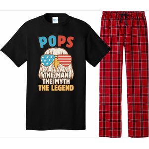 Pops The Man The Myth The Legend Father's Day Grandpa Pajama Set