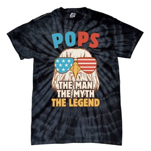 Pops The Man The Myth The Legend Father's Day Grandpa Tie-Dye T-Shirt