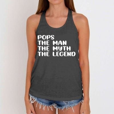 Pops The Man The Myth The Legend Women's Knotted Racerback Tank