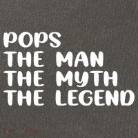 Pops The Man The Myth The Legend Cotton Canvas Backpack