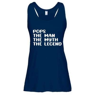 Pops The Man The Myth The Legend Ladies Essential Flowy Tank