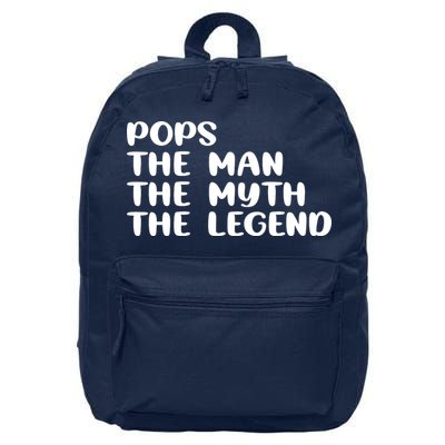 Pops The Man The Myth The Legend 16 in Basic Backpack