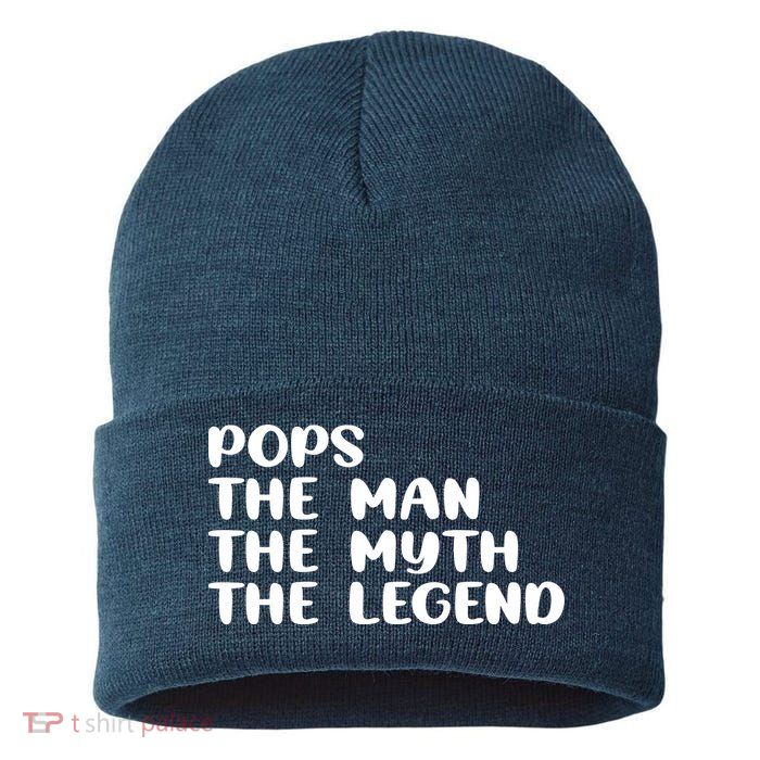 Pops The Man The Myth The Legend Sustainable Knit Beanie