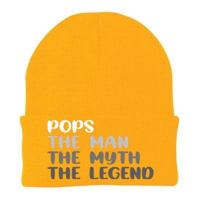 Pops The Man The Myth The Legend Knit Cap Winter Beanie