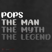Pops The Man The Myth The Legend 7 Panel Mesh Trucker Snapback Hat