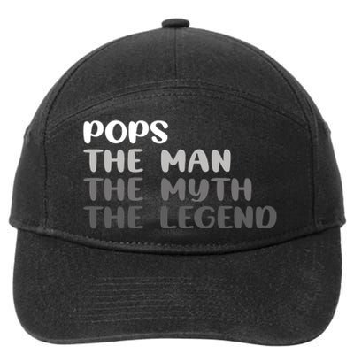 Pops The Man The Myth The Legend 7-Panel Snapback Hat