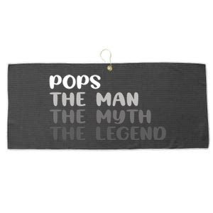 Pops The Man The Myth The Legend Large Microfiber Waffle Golf Towel