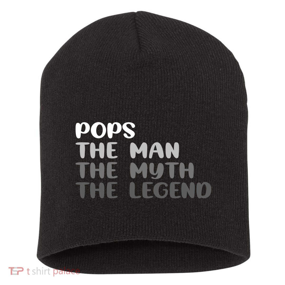 Pops The Man The Myth The Legend Short Acrylic Beanie
