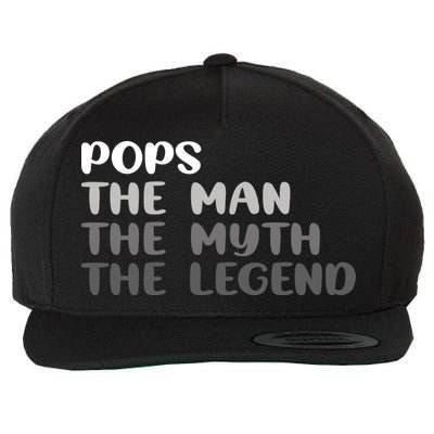 Pops The Man The Myth The Legend Wool Snapback Cap