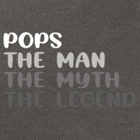 Pops The Man The Myth The Legend Cotton Canvas Backpack