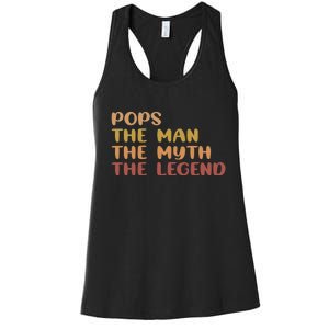 Pops The Man The Myth The Legend Women's Racerback Tank