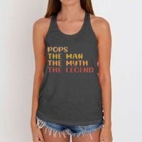 Pops The Man The Myth The Legend Women's Knotted Racerback Tank