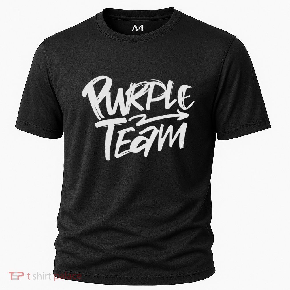 Purple Team Matching Team Spirit & Unity Purple Color Design Cooling Performance Crew T-Shirt