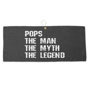 Pops The Man The Myth The Legend Large Microfiber Waffle Golf Towel