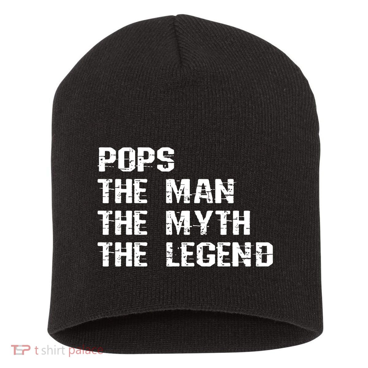 Pops The Man The Myth The Legend Short Acrylic Beanie