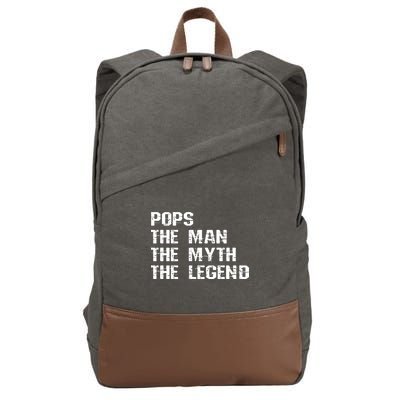 Pops The Man The Myth The Legend Cotton Canvas Backpack