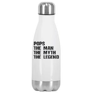 Pops The Man The Myth The Legend Stainless Steel Insulated Water Bottle