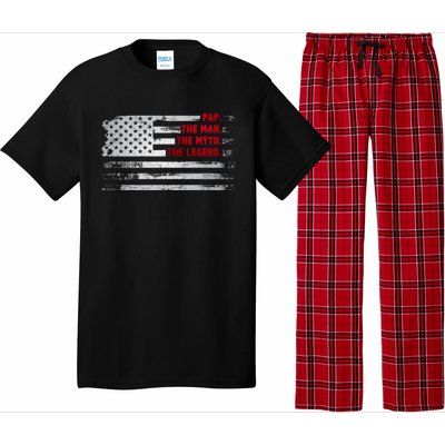 Pap The Myth Legend American Usa Flag Father’S Day Gift Pajama Set