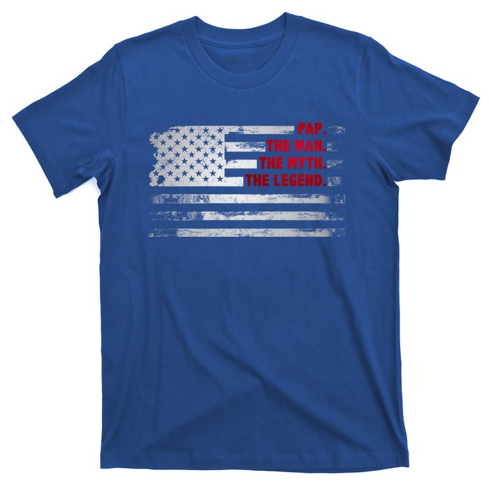 Pap The Myth Legend American Usa Flag Father’S Day Gift T-Shirt