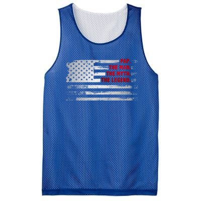 Pap The Myth Legend American Usa Flag Father’S Day Gift Mesh Reversible Basketball Jersey Tank