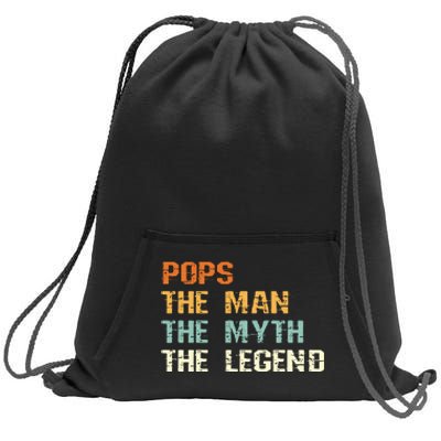 Pops The Man The Myth The Legend Sweatshirt Cinch Pack Bag