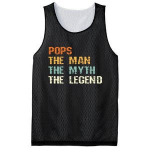 Pops The Man The Myth The Legend Mesh Reversible Basketball Jersey Tank