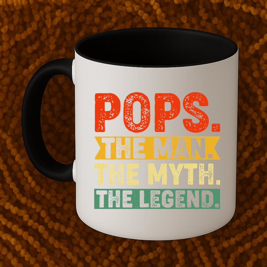 POPS THE MAN THE MYTH THE LEGEND Grandpa Gift For Dad Mug