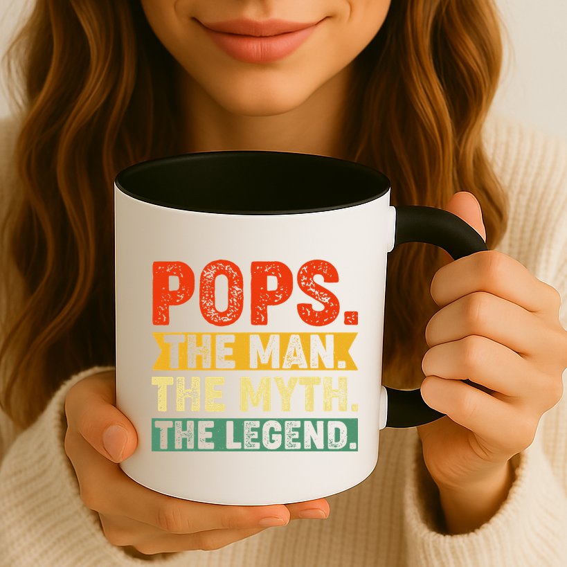 POPS THE MAN THE MYTH THE LEGEND Grandpa Gift For Dad Mug
