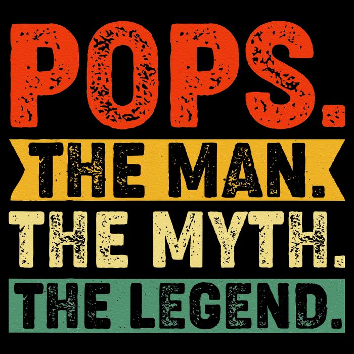 POPS THE MAN THE MYTH THE LEGEND Grandpa Gift For Dad Pom Pom 12in Knit Beanie