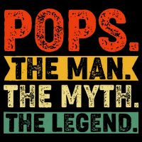 POPS THE MAN THE MYTH THE LEGEND Grandpa Gift For Dad Women's Crop Top Tee