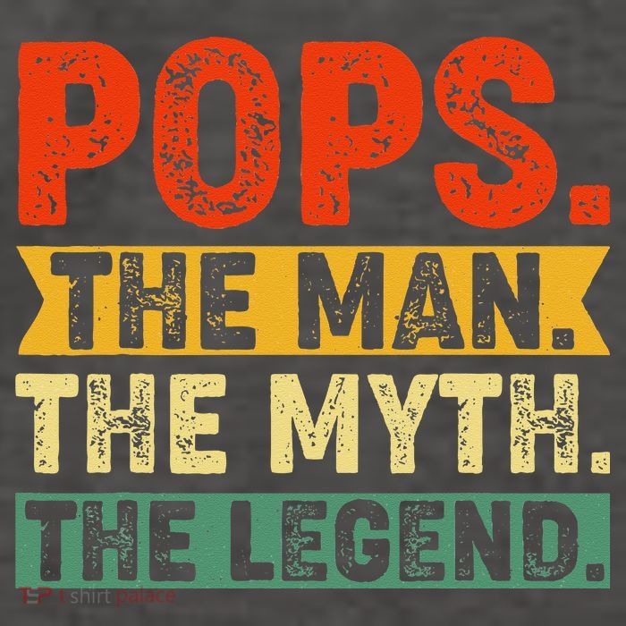 POPS THE MAN THE MYTH THE LEGEND Grandpa Gift For Dad Vector Backpack
