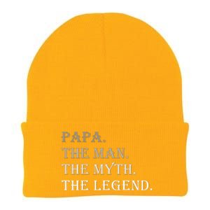 Papa The Man The Myth The Legend Knit Cap Winter Beanie