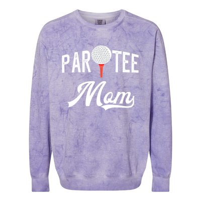 Par Tee Mom Funny Partee Golf Pun For Mom Gift Colorblast Crewneck Sweatshirt