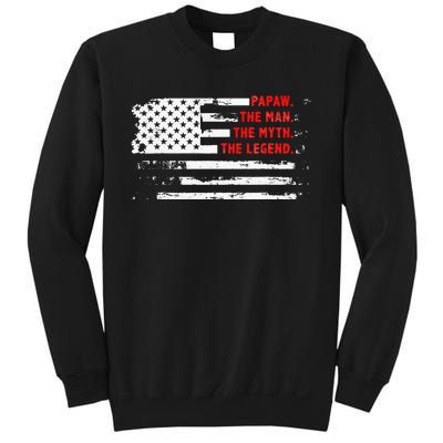 Papaw The Man Myth Legend American USA Flag Father’s Day Sweatshirt