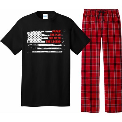 Papaw The Man Myth Legend American USA Flag Father’s Day Pajama Set