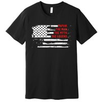 Papaw The Man Myth Legend American USA Flag Father’s Day Premium T-Shirt