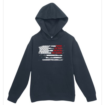 Papaw The Man Myth Legend American USA Flag Father’s Day Urban Pullover Hoodie