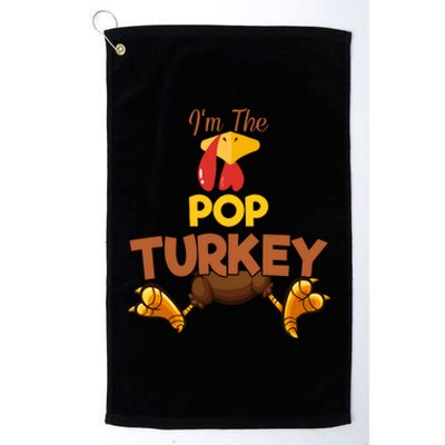 Pop Turkey Matching Family Group Thanksgiving Gifts  Platinum Collection Golf Towel