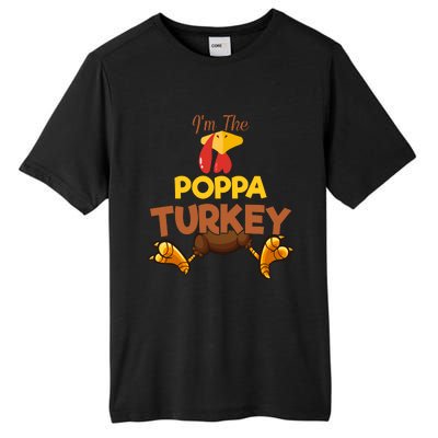 Poppa Turkey Matching Family Group Thanksgiving Gifts  Tall Fusion ChromaSoft Performance T-Shirt