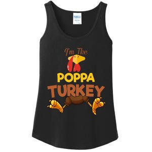 Poppa Turkey Matching Family Group Thanksgiving Gifts  Ladies Essential Tank