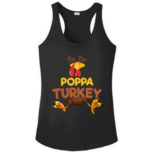 Poppa Turkey Matching Family Group Thanksgiving Gifts  Ladies PosiCharge Competitor Racerback Tank