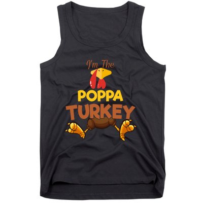 Poppa Turkey Matching Family Group Thanksgiving Gifts  Tank Top