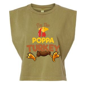 Poppa Turkey Matching Family Group Thanksgiving Gifts  Garment-Dyed Women's Muscle Tee