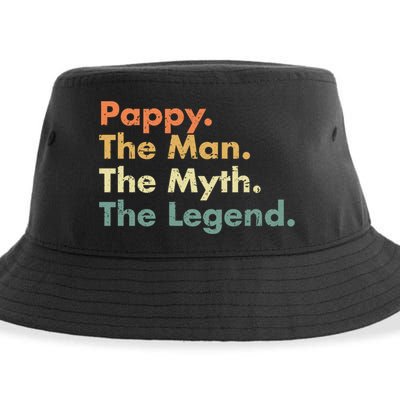 Pappy The Man The Myth The Legend Father Dad Uncle Gift Sustainable Bucket Hat