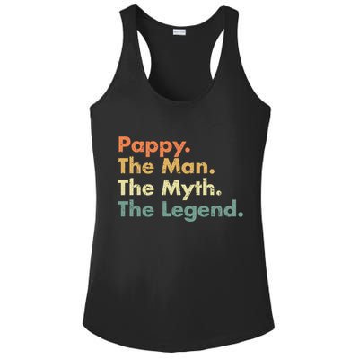 Pappy The Man The Myth The Legend Father Dad Uncle Gift Ladies PosiCharge Competitor Racerback Tank