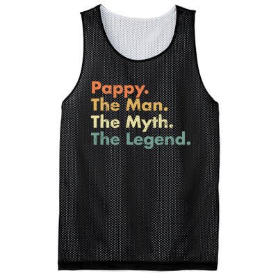 Pappy The Man The Myth The Legend Father Dad Uncle Gift Mesh Reversible Basketball Jersey Tank