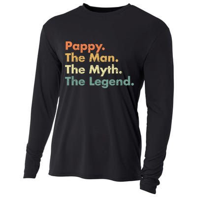 Pappy The Man The Myth The Legend Father Dad Uncle Gift Cooling Performance Long Sleeve Crew