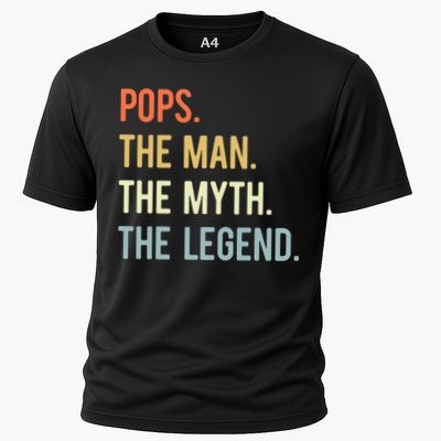 Pops The Man The Myth The Legend Retro Vintage Performance Shirt