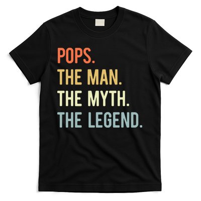 Pops The Man The Myth The Legend Retro Vintage T-Shirt