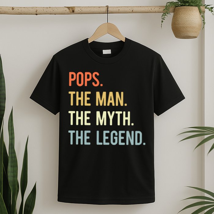 Pops The Man The Myth The Legend Retro Vintage T-Shirt